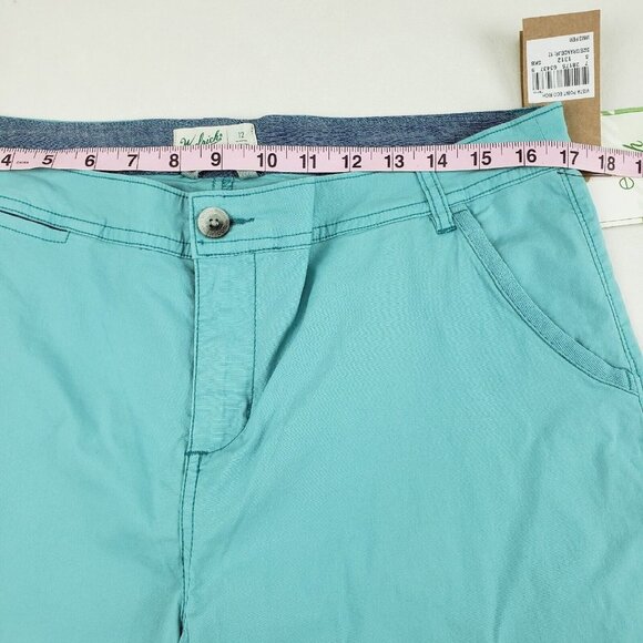 Woolrich Vista Point Eco Rich Capri Pants Teal Womens 12 Convertible Shorts - Picture 10 of 13